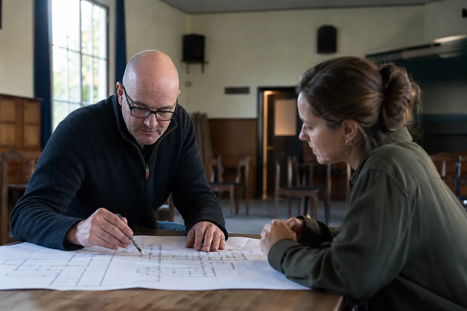 Een Nederlandse vereniging of culturele plek. Beeld bij het artikel: Waar moet je op letten als je de calamiteitenroute op je terreinplattegrond tekent?